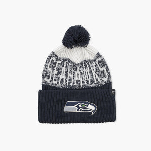 Seattle Seahawks Navy Bone Chill Cuff Beanie