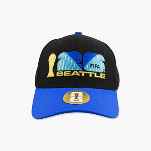 FIFA World Cup Host City Black/Blue Seattle A-Frame Snapback