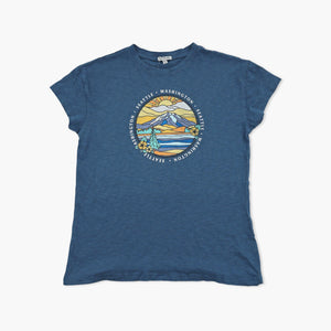 Glass Houses Aegean Blue Seattle Womens T-Shirt