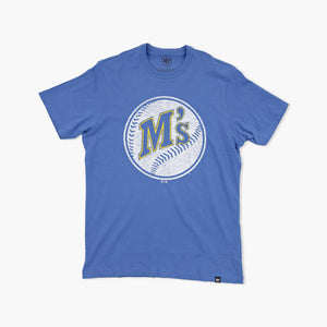 Seattle Mariners Cadet Blue Baseball Logo T-Shirt