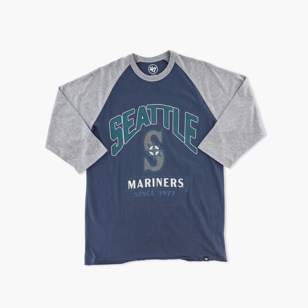 Seattle Mariners Atlas Blue Tracer Raglan T-Shirt