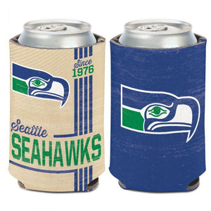 Seattle Seahawks Throwback Vintage Can Cooler