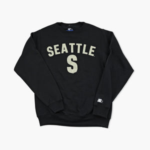 Seattle Mariners Steelheads Black Wordmark Starter Crewneck