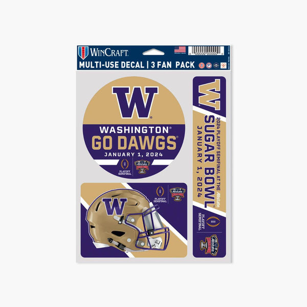 Washington Huskies Sugar Bowl Decals Sticker Pack