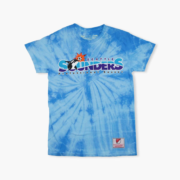 Seattle Sounders Orca Script Blue Tie Dye T-Shirt