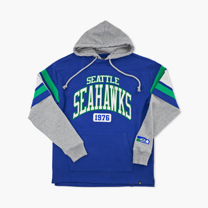 Seattle Seahawks Royal Throwback Bridge Pass Training Pullover