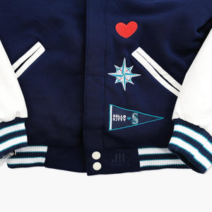 Seattle Mariners Hello Kitty Navy Varsity Jacket - Reversible