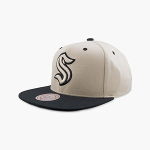 Seattle Kraken Cream and Black Two-Tone Snapback