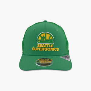 Seattle SuperSonics New Era Green Skyline Stretch Trucker Hat