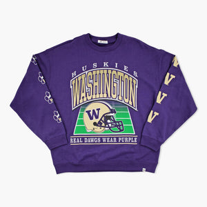 Washington Huskies Women's Go Big Glitter Oversized Crewneck