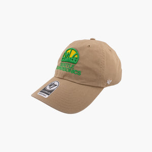 Seattle SuperSonics Khaki Skyline Clean Up Adjustable Hat