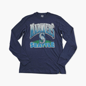 Seattle Mariners Vintage Arch Navy Long-Sleeve T-Shirt