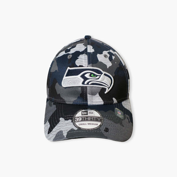 Seattle Seahawks 2022 Training Camp Grey Camo FlexFit Hat