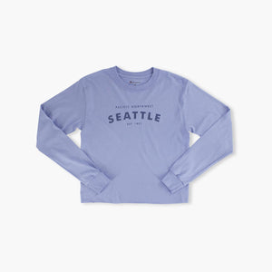 Champion Seattle Women's Denim Crop Long-Sleeve T-Shirt