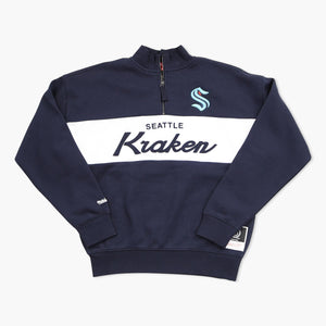 Seattle Kraken Women's Head Coach Navy 1/4 Zip Jacket