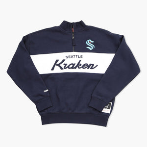 Seattle Kraken Women's Head Coach Navy 1/4 Zip Jacket