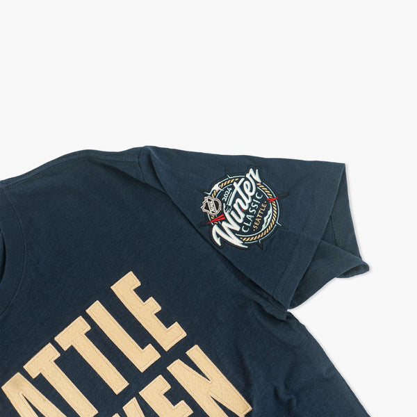 Seattle Kraken Legendary Slub Primary Logo Winter Classic T-Shirt