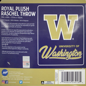 Washington Huskies Signature Raschel 50"x60" Blanket