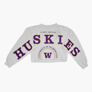Washington Huskies Women's Long Sleeve Crop T-Shirt