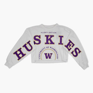 Washington Huskies Women's Long Sleeve Crop T-Shirt