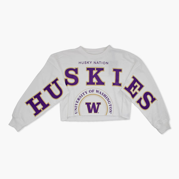 Washington Huskies Women's Long Sleeve Crop T-Shirt