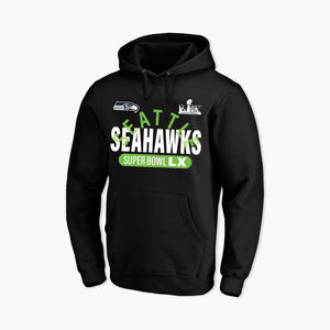 Seattle Seahawks Game Plan Super Bowl LX Black Hoodie