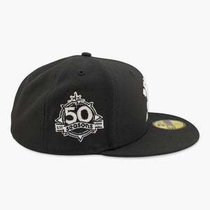 Seattle Mariners Steelheads Black Arched 50th Anniversary Fitted Hat