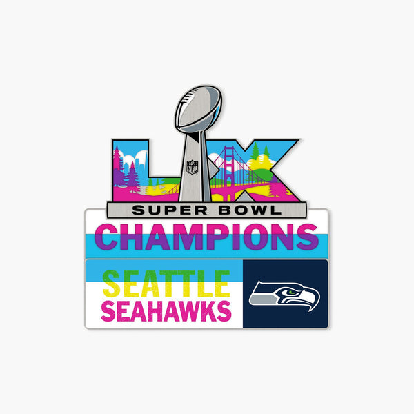 Seattle Seahawks Super Bowl LX Champions Trophy Collector's Pin
