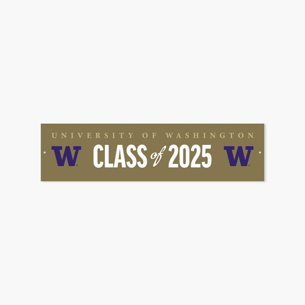 Washington Huskies 2025 Gold Graduation Metal Sign
