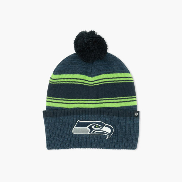 Seattle Seahawks Fadeout Cuff Pom Beanie