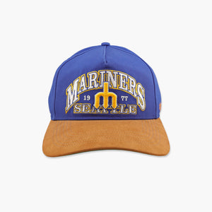 Seattle Mariners Royal Break Wood Suede Bill Hitch Snapback