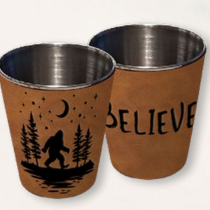 Bigfoot Faux Leather Shot Glass
