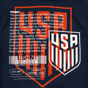 USA Navy Blue Soccer Federation History T-Shirt
