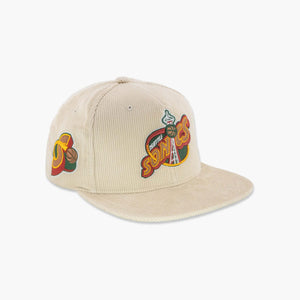 Seattle SuperSonics Cream Space Needle Corduroy Snapback