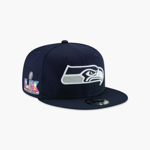 Men's New Era College Navy Seattle Seahawks Super Bowl LX Side Patch 9FIFTY Snapback