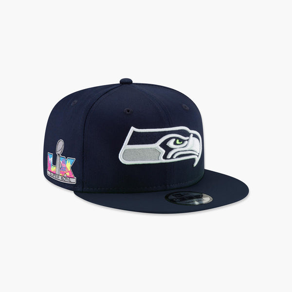 Seattle Seahawks Super Bowl LX Side Patch Navy Snapback