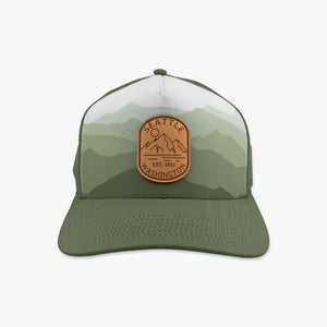 Wild By Nature Green Faded Ranges Seattle Snapback