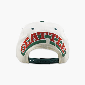 Seattle SuperSonics Cream Space Needle Seattle Arch Snapback.