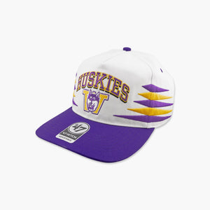 Washington Huskies White Diamond Dawgs Hitch Snapback