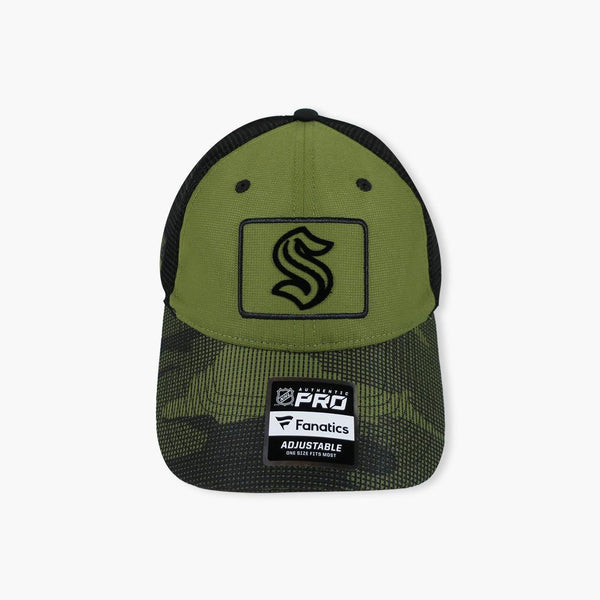 Seattle Kraken I Salute Unstructured Adjustable Trucker Cap
