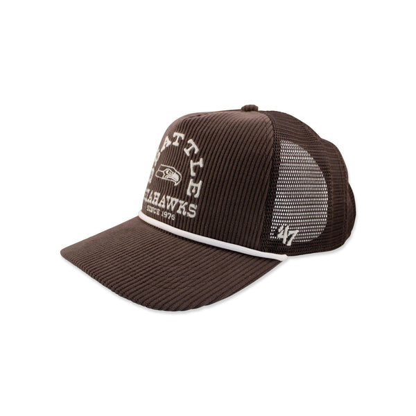 Seattle Seahawks Brown Ranchurro Corduroy Mesh Snapback