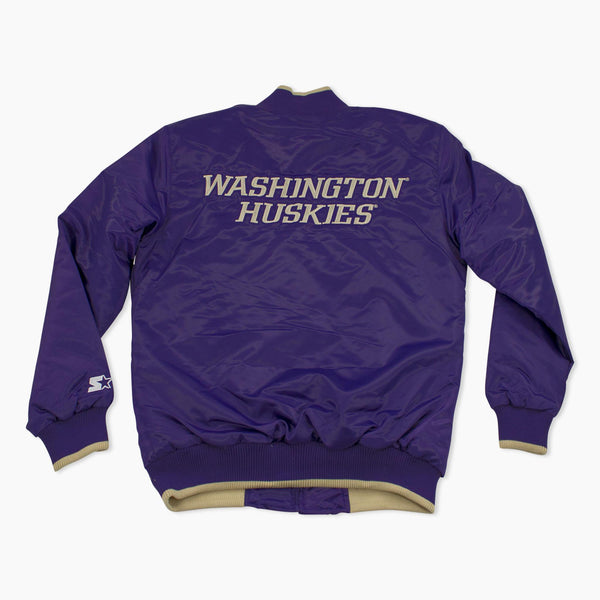 Washington Huskies Starter Striped Lightweight Satin Jacket