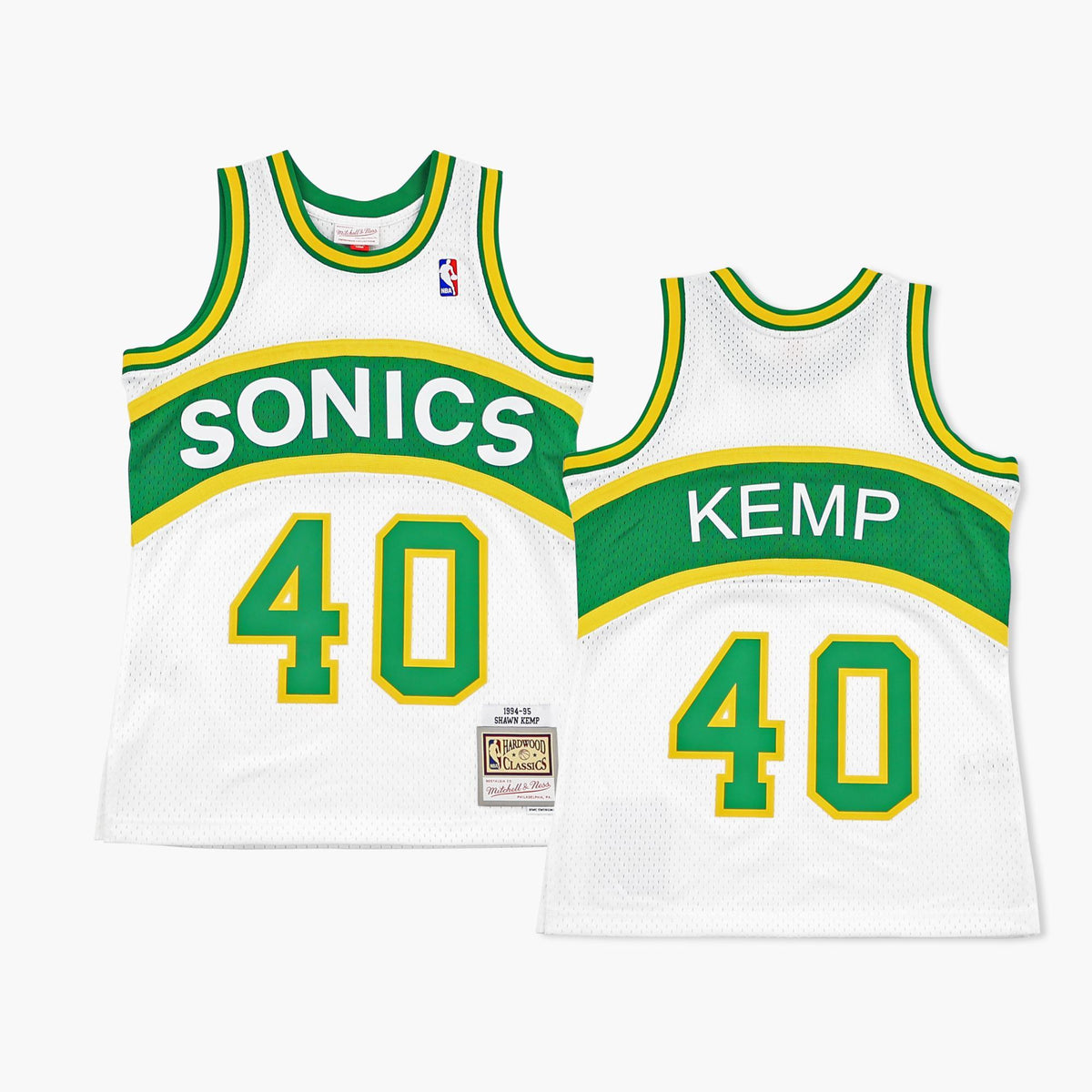 Seattle SuperSonics Shawn Kemp 1994 White Swingman Jersey – Simply 