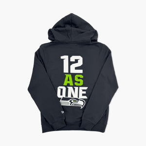 Seattle Seahawks 12 as One Navy Hoodie
