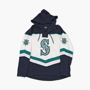 Seattle Mariners Vintage Tri-Color Lacer Hoodie