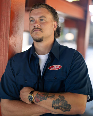 The Gameday Navy Mechanic Shirt, Big Dumper Drop 2