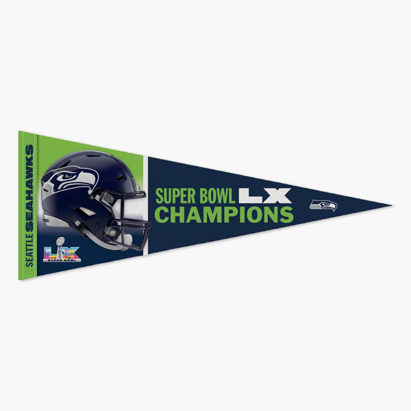 Seattle Seahawks Super Bowl LX Champions 12" x 30" Premium Pennant