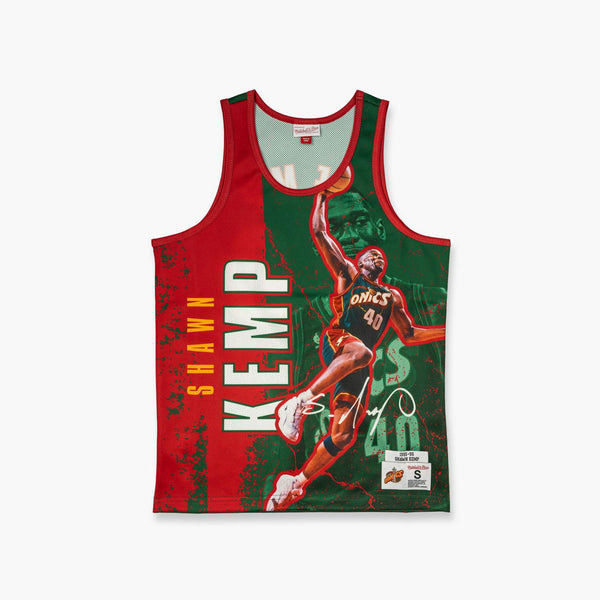 Seattle SuperSonics Shawn Kemp Burst Tanktop