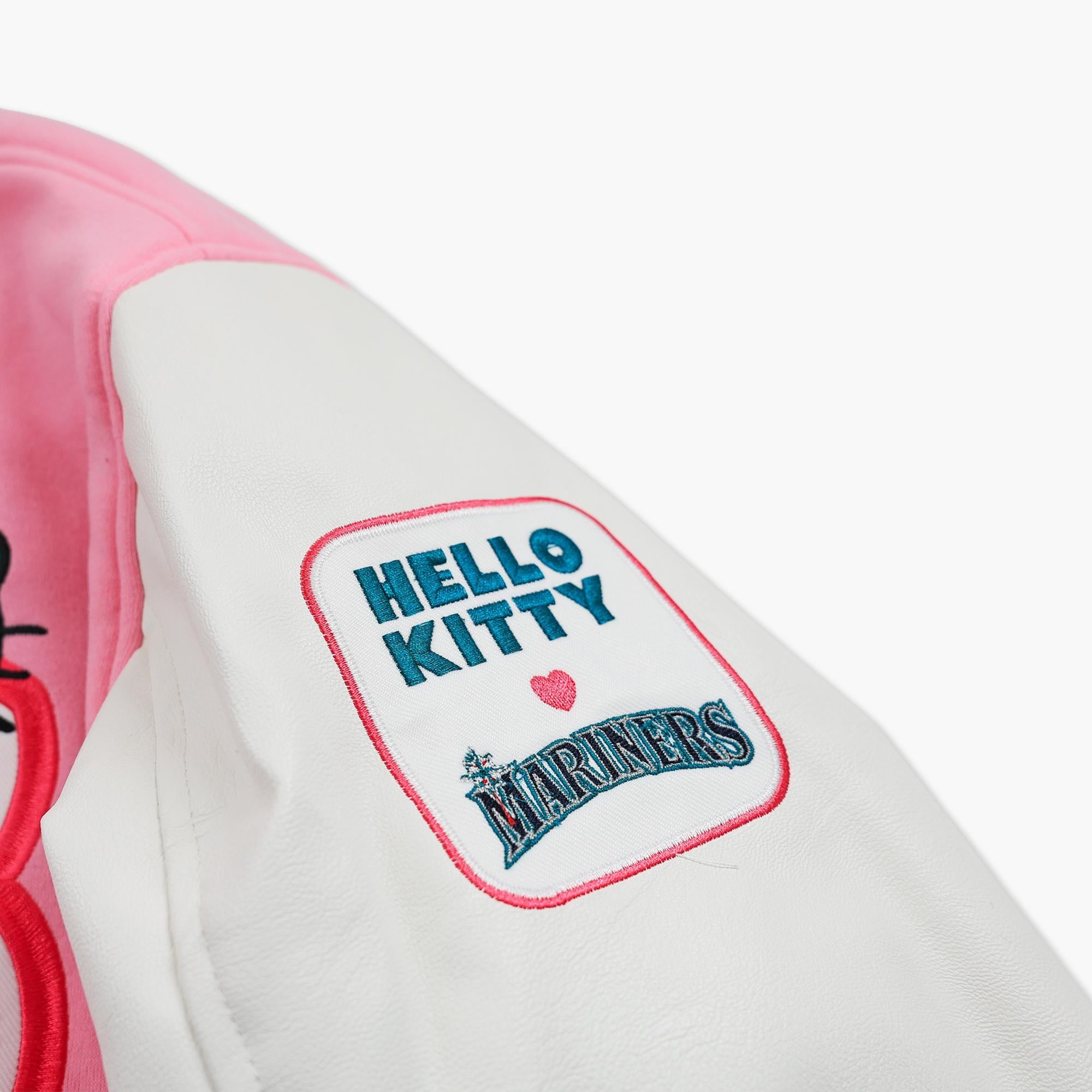 Seattle Mariners Hello Kitty Pink Varsity Jacket - Reversible