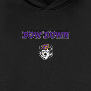 Washington Huskies Black Bow Down Statement Heavyweight Hoodie